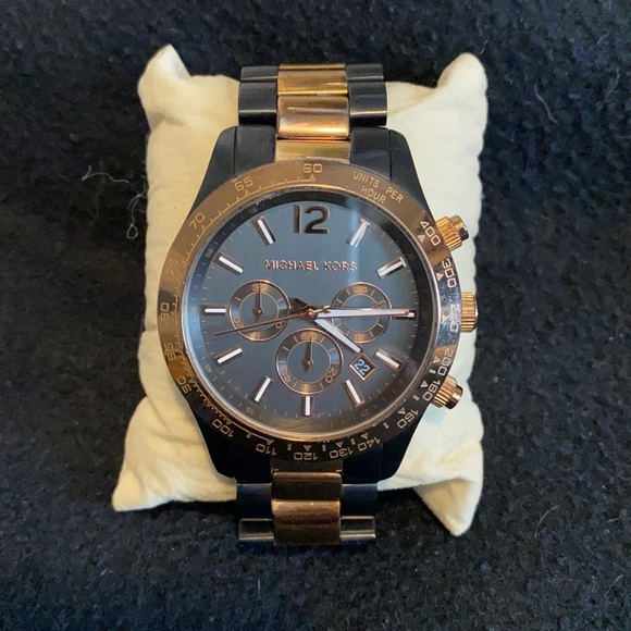 Men’s Michael Kors Watch - Slate and Rose Gold - Picture 1 of 2